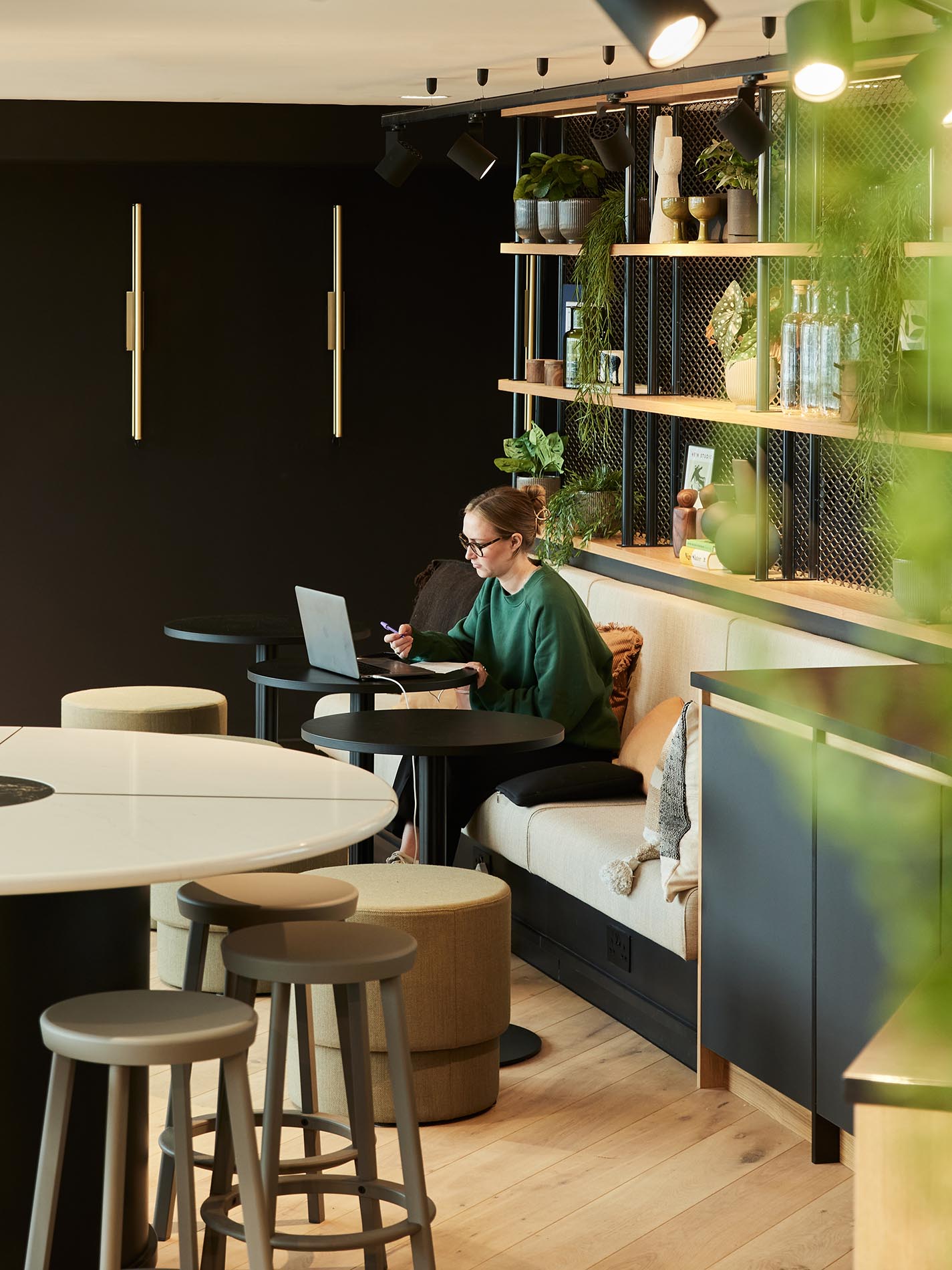 Sitting Working on Laptop