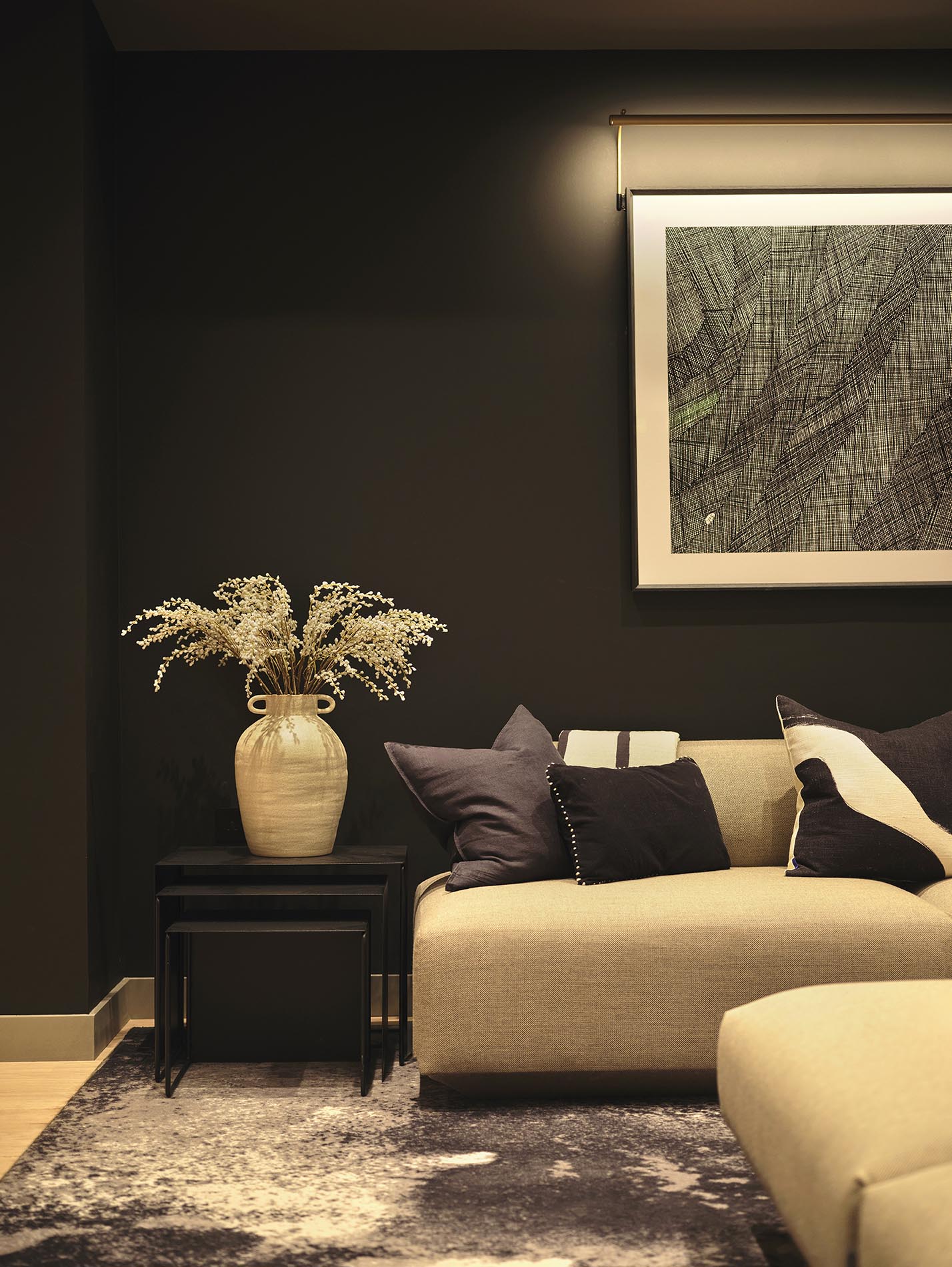 Sitting Area with Large Vase and Artwork Sitting Area with Large Vase and Artwork