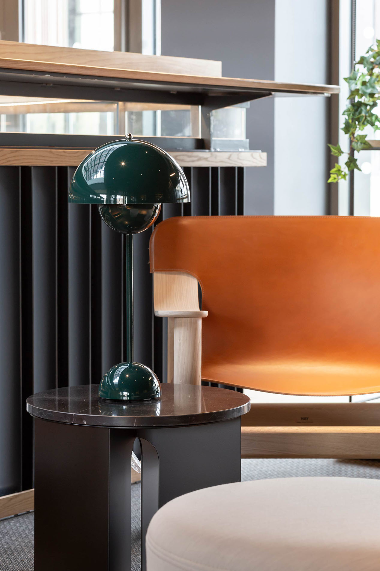 Lamp on side table Lamp on side table