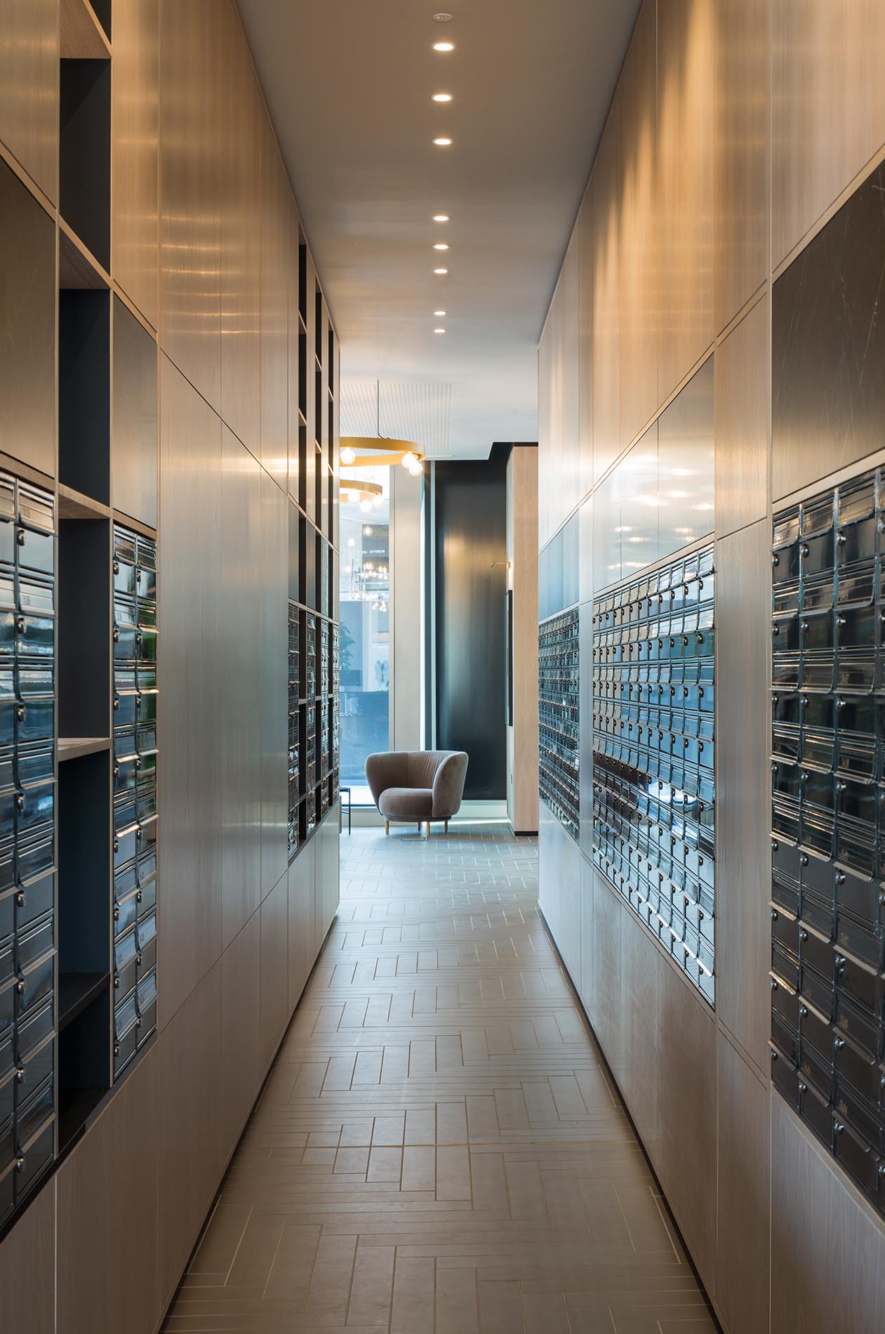 Mailboxes in lobby Mailboxes in lobby