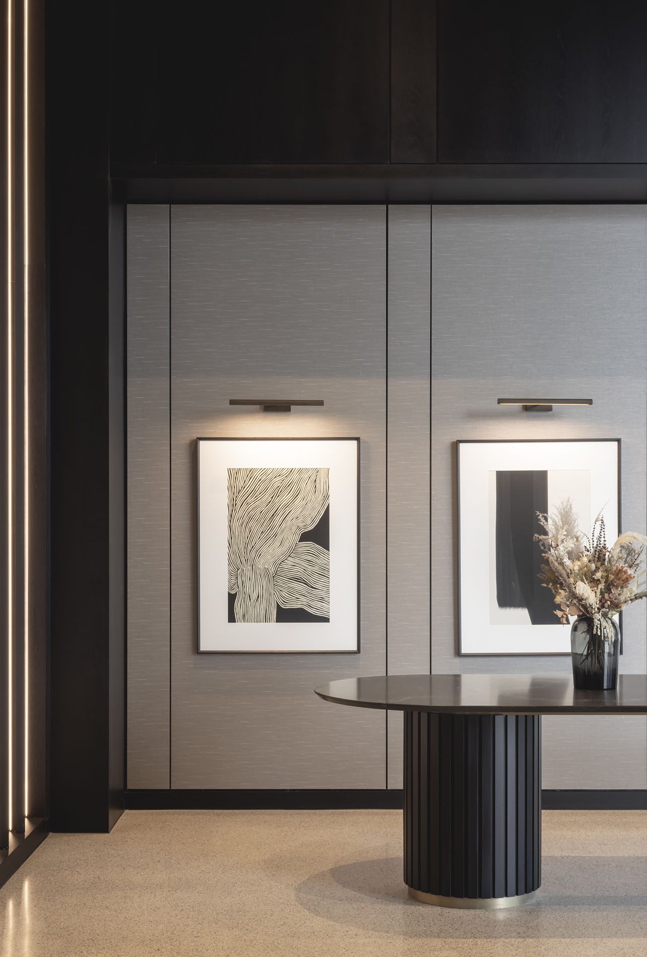 Artwork and reception table