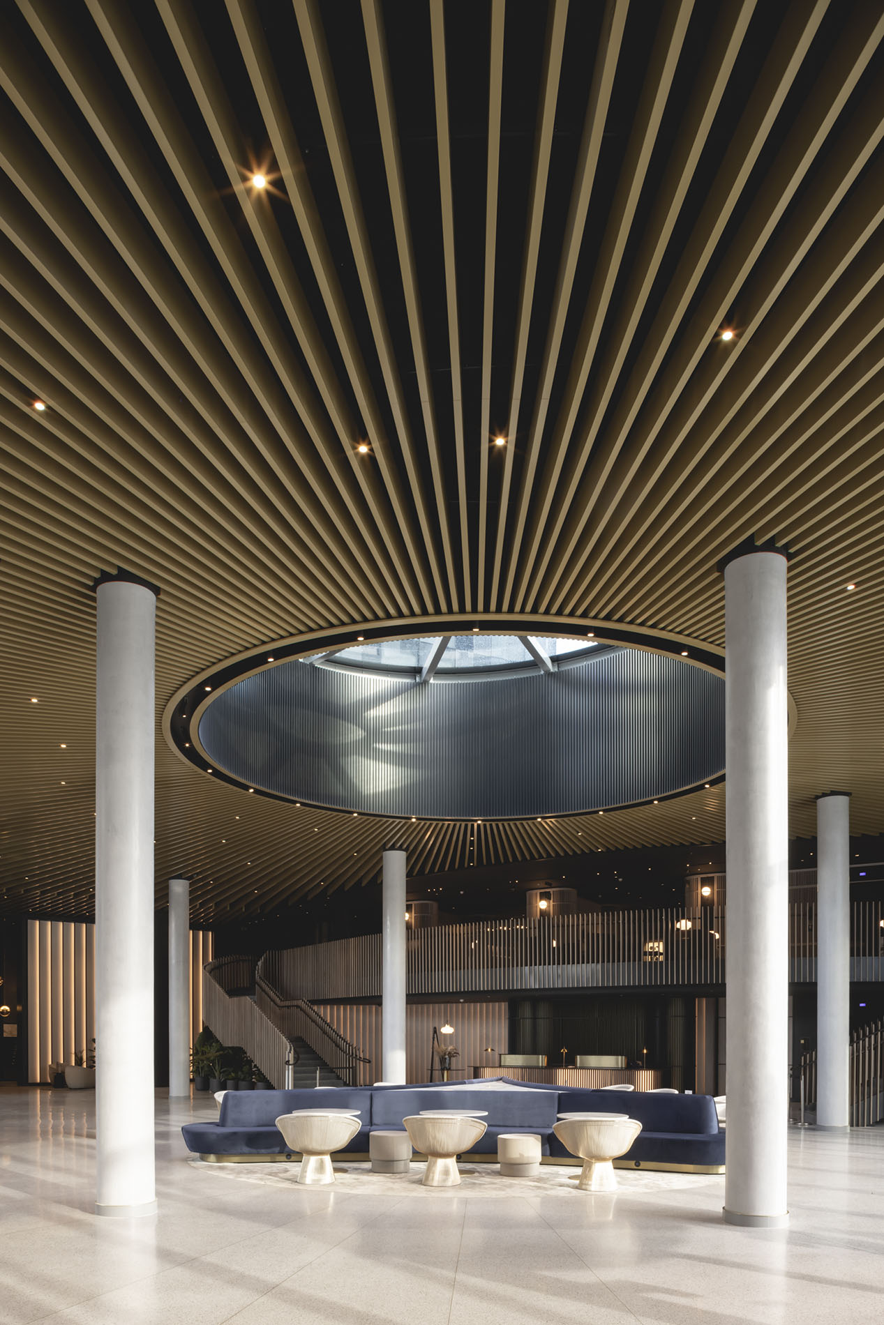 Roof detail in lobby area