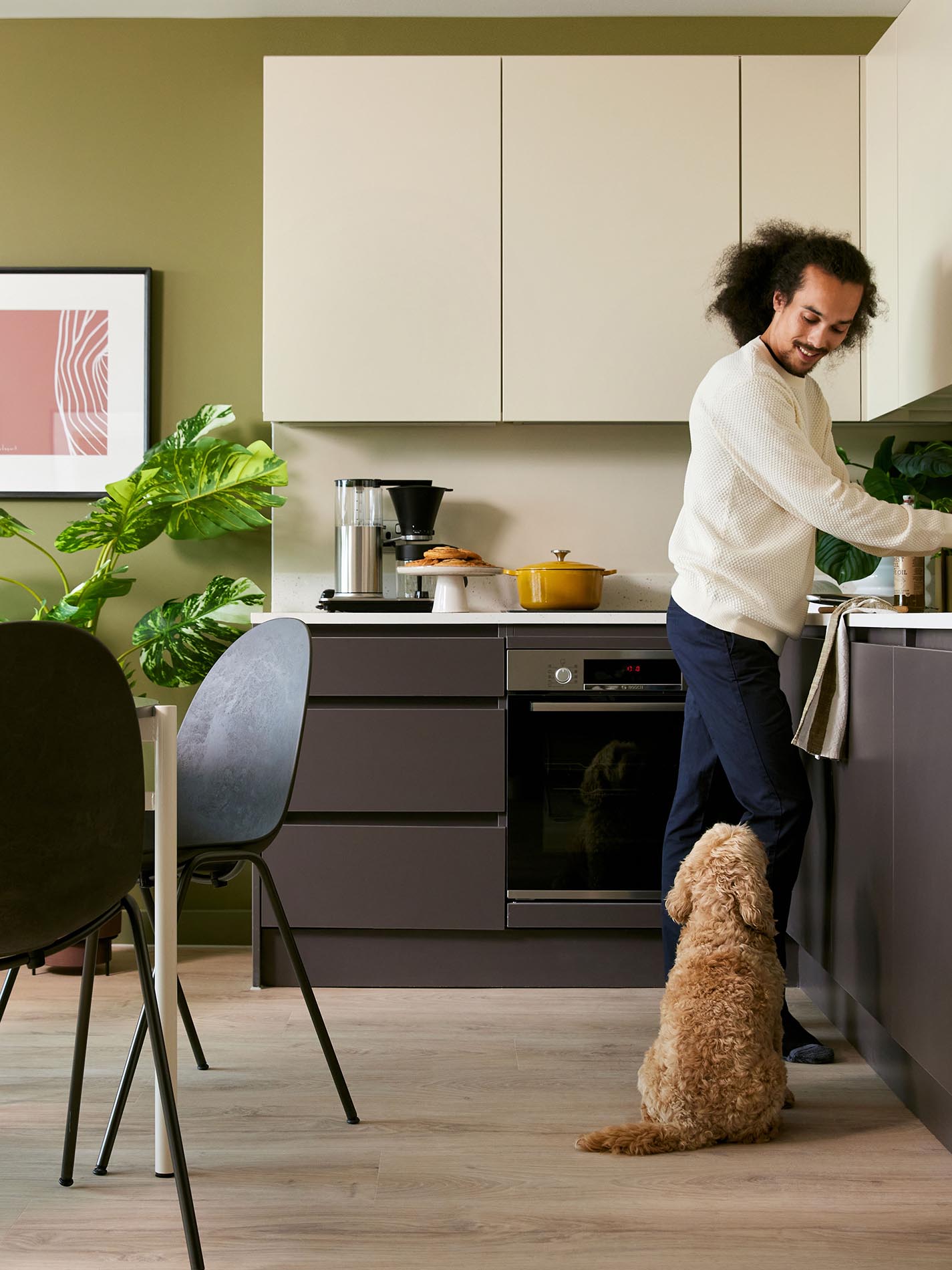 Dog Watching Cooking Dog Watching Cooking