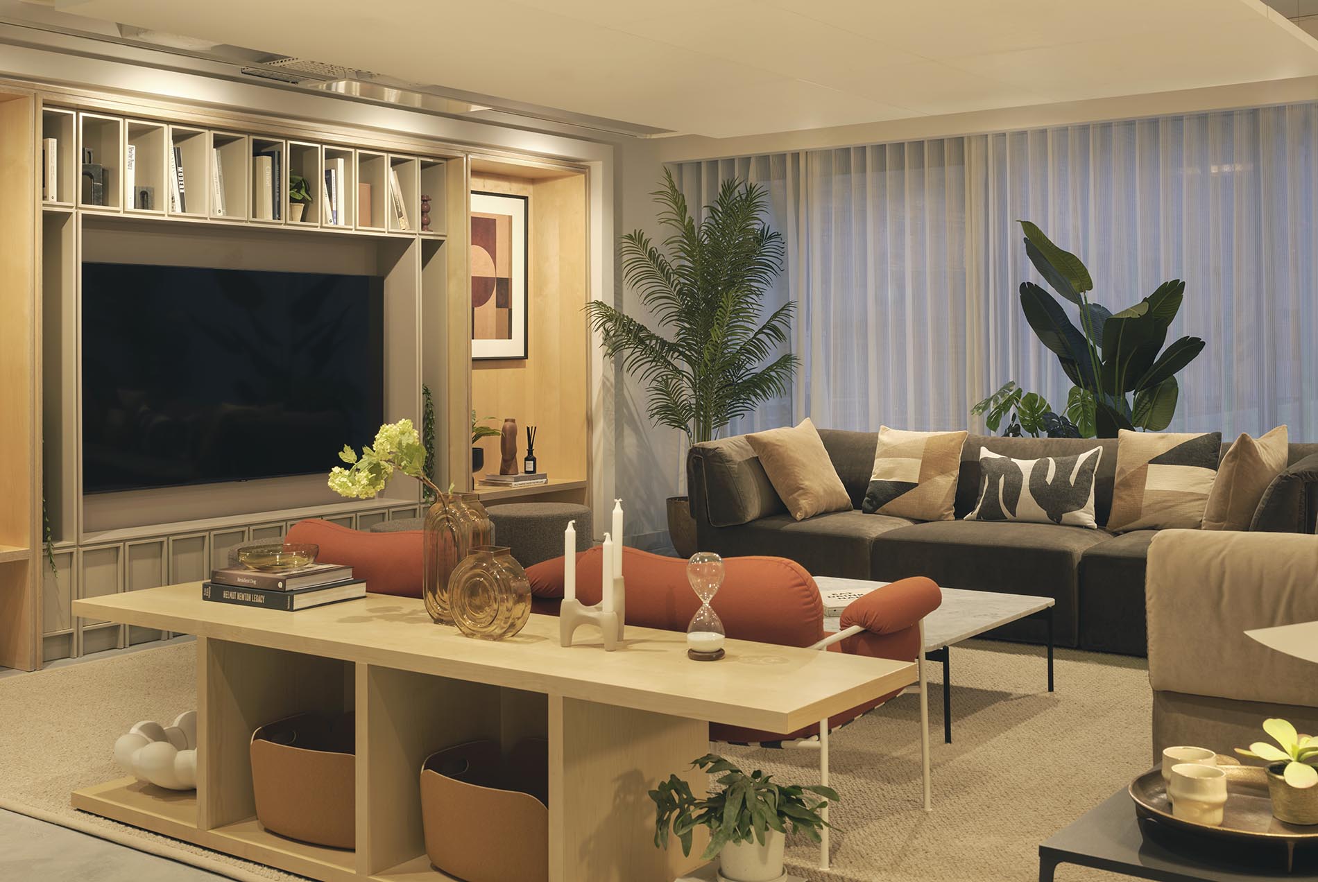 Seating Area with Large Television