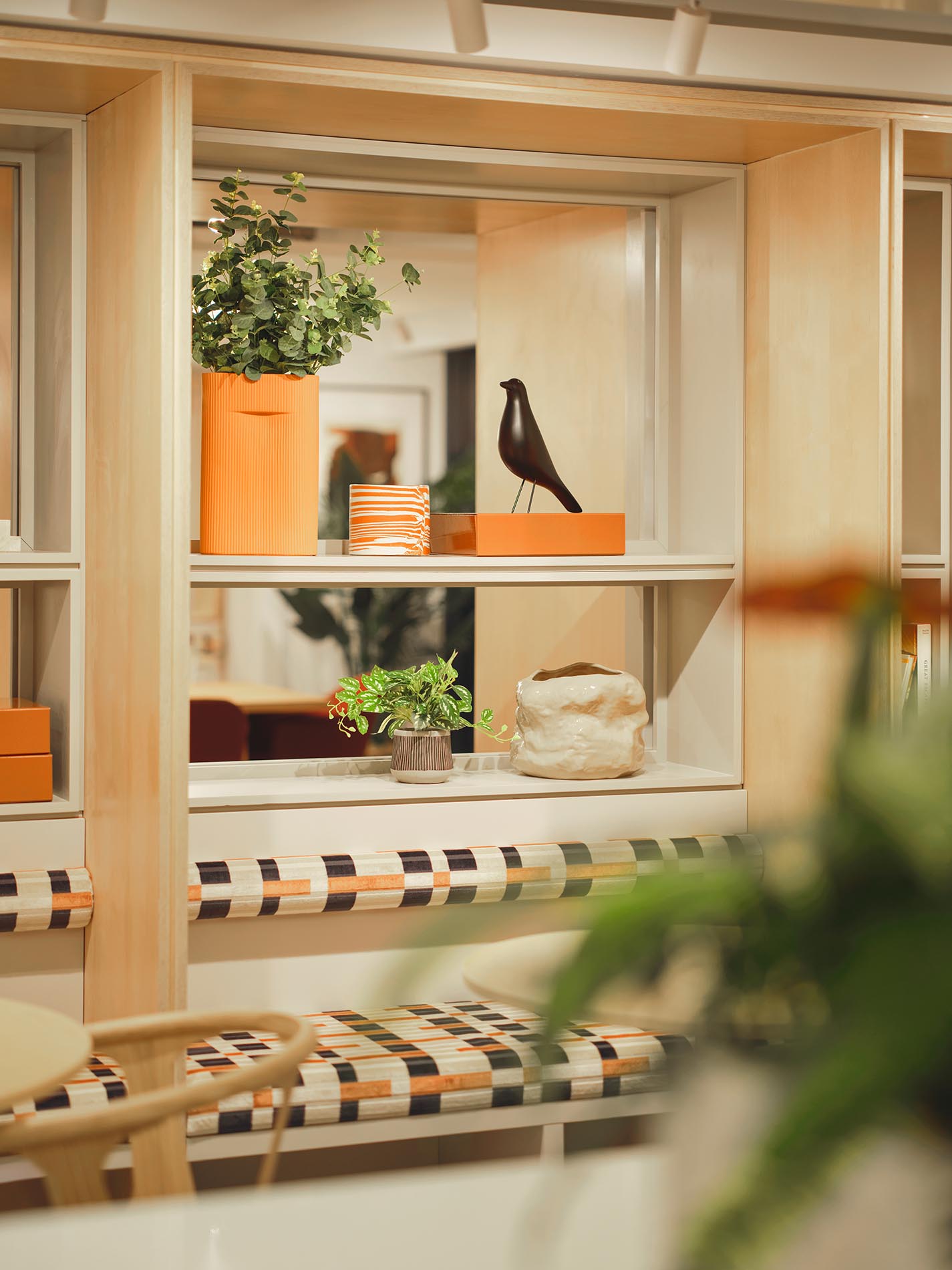 Seating Area with Shelves