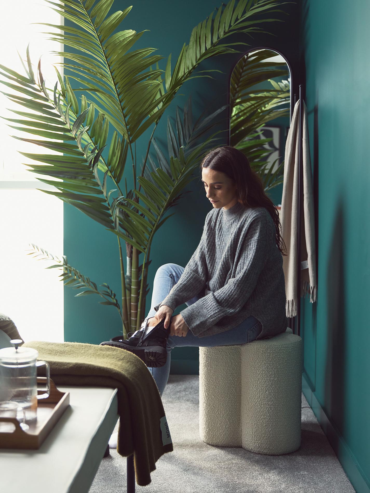 Lady Putting on Boots Lady Putting on Boots