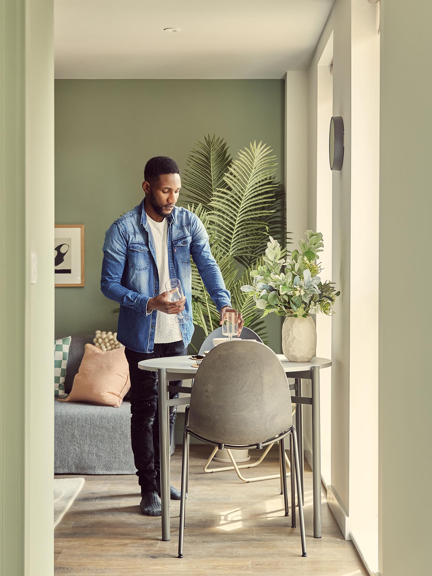 Man Setting Table Man Setting Table