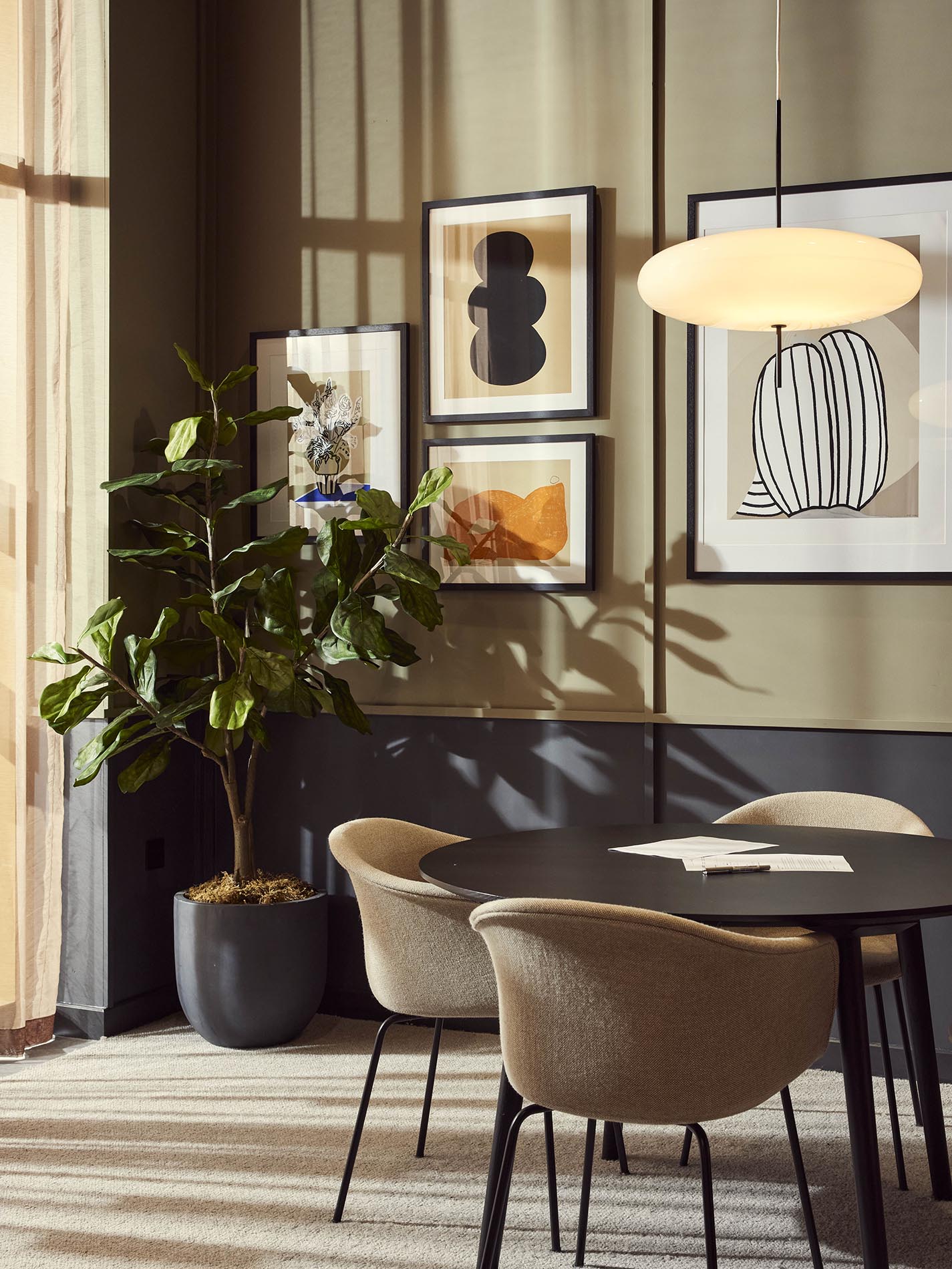 Sitting Area with Plant and Artwork Sitting Area with Plant and Artwork